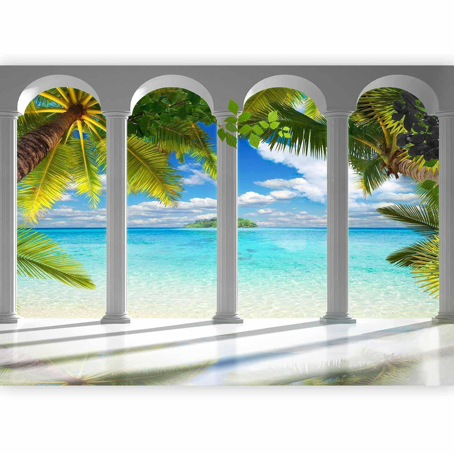 Fototapete - Sea behind Columns Artgeist