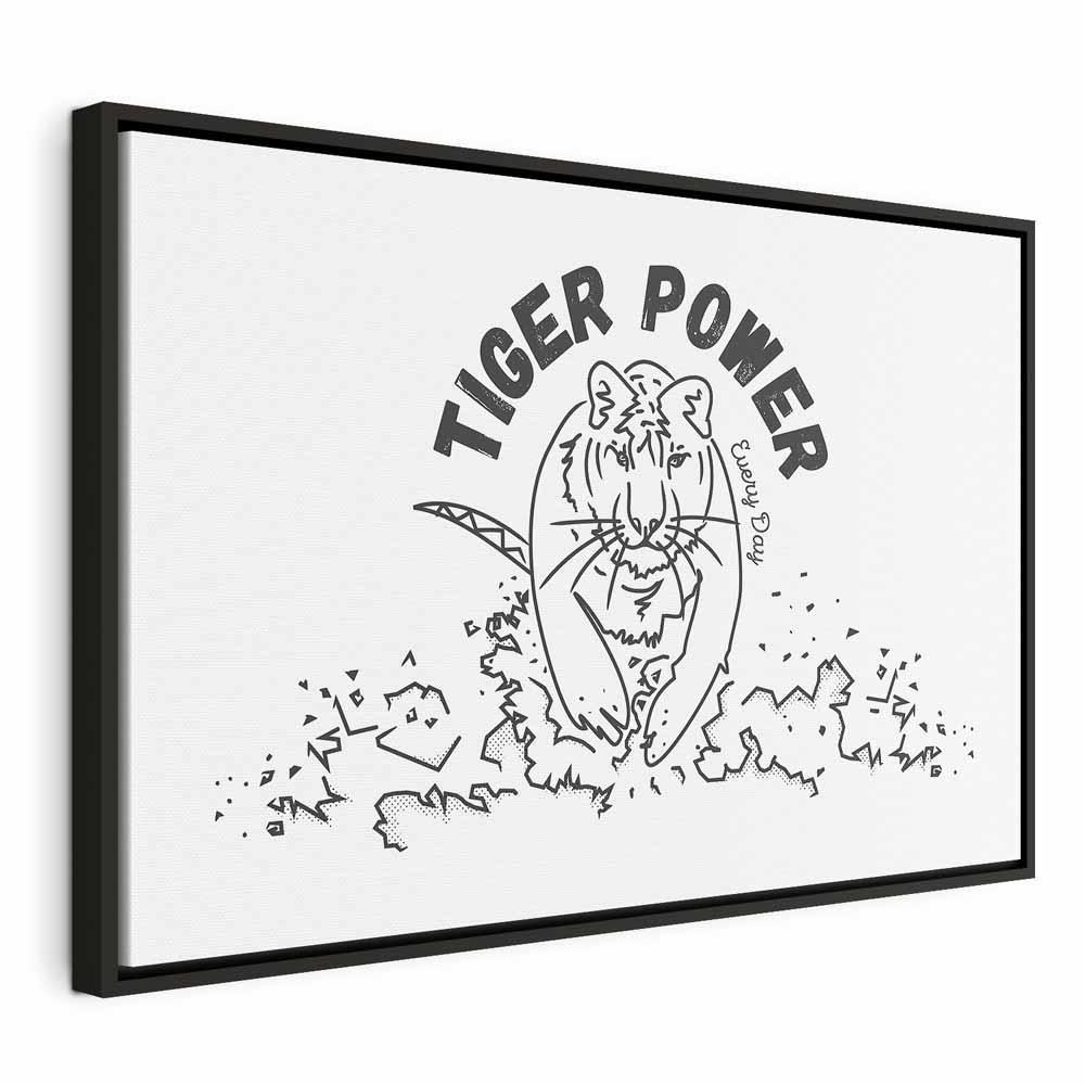 Leinwandbild - Tiger Power (1 Part) Wide