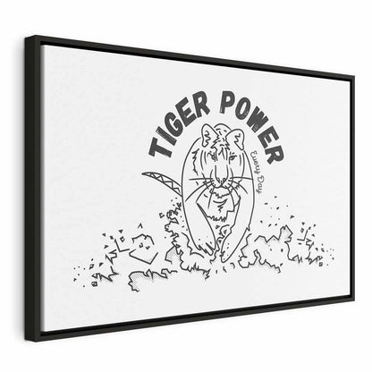 Leinwandbild - Tiger Power (1 Part) Wide