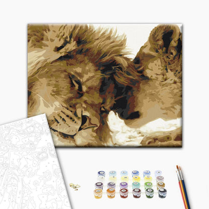 Malen nach Zahlen - Lions In Love