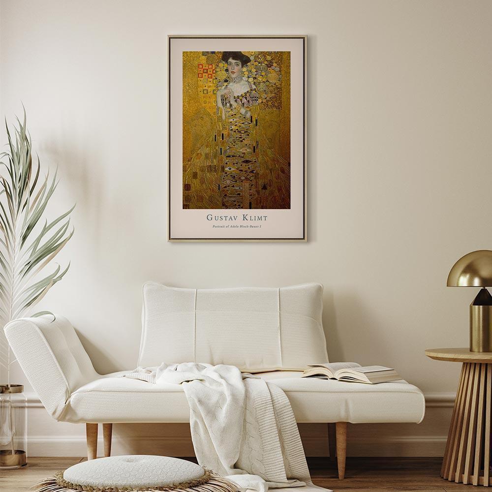 Leinwandbild - Gustav Klimt - Portrait of Adele Bloch (1 Part) Vertical