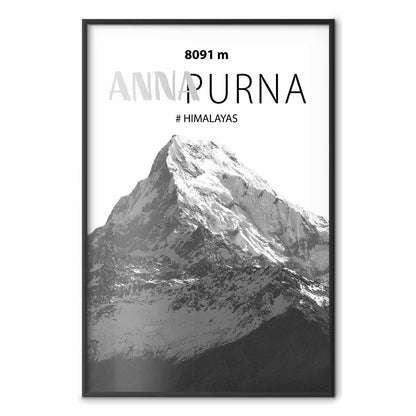 Poster - Majestic mountain peak Annapurna mountain crown mountain landscape