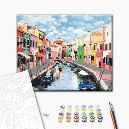 Malen nach Zahlen - Houses in Burano