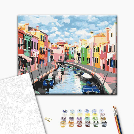 Malen nach Zahlen - Houses in Burano