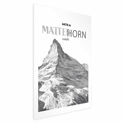 Poster - The majestic Matterhorn mountain peak, crown of mountains, mountain landscape