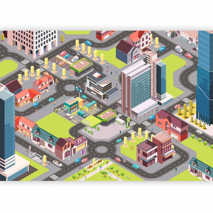 Fototapete – Bunte Stadtlandschaft für Kinderzimmer