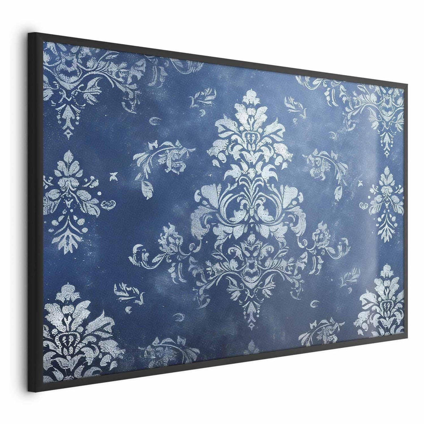 Poster Retro Ornament – Vintage-Muster in Blautönen