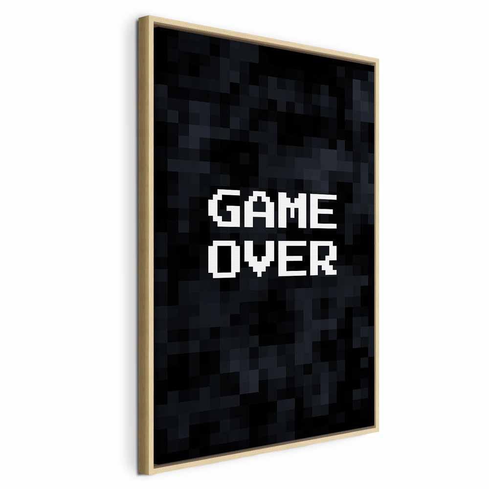 Leinwandbild - Pixel Game Over