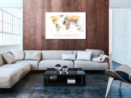 Korkbild - World Map