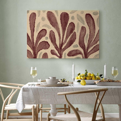 Leinwandbild - Leaves and spots – large vibrant shapes inspired by Matisse
