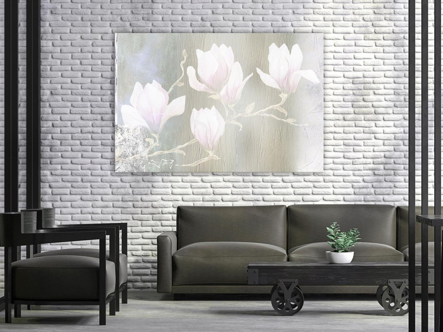 Leinwandbild - White Magnolias (1 Part) Wide Artgeist