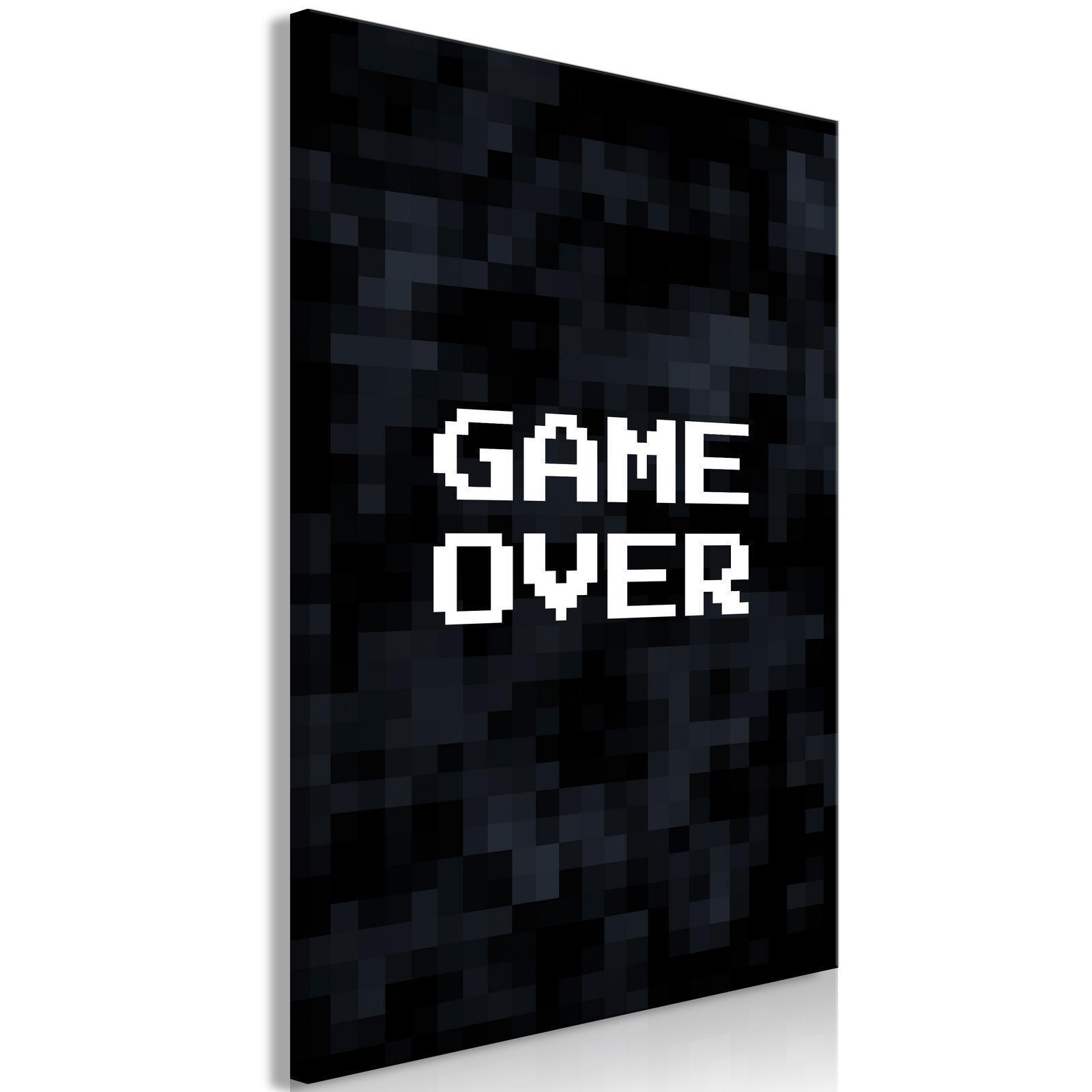 Leinwandbild - Pixel Game Over Artgeist