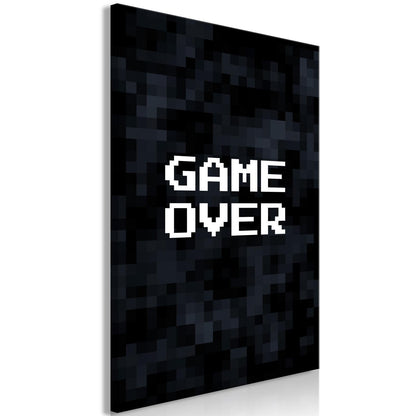 Leinwandbild - Pixel Game Over Artgeist