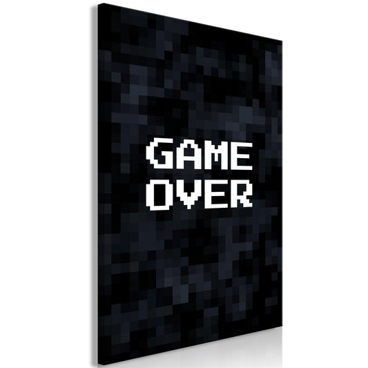 Leinwandbild - Pixel Game Over Artgeist