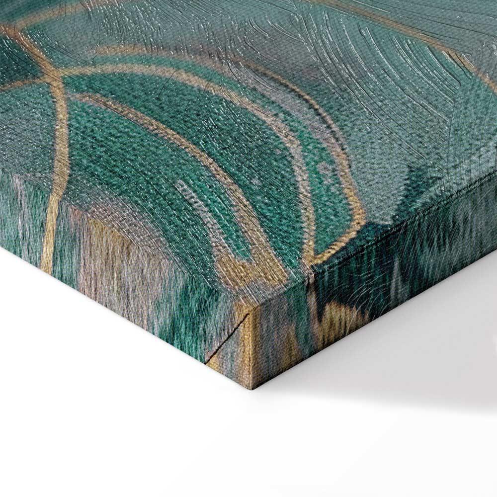 Leinwandbild - Tapestry Pattern with a Meadow and Flowers Kilim with a Spring Motif