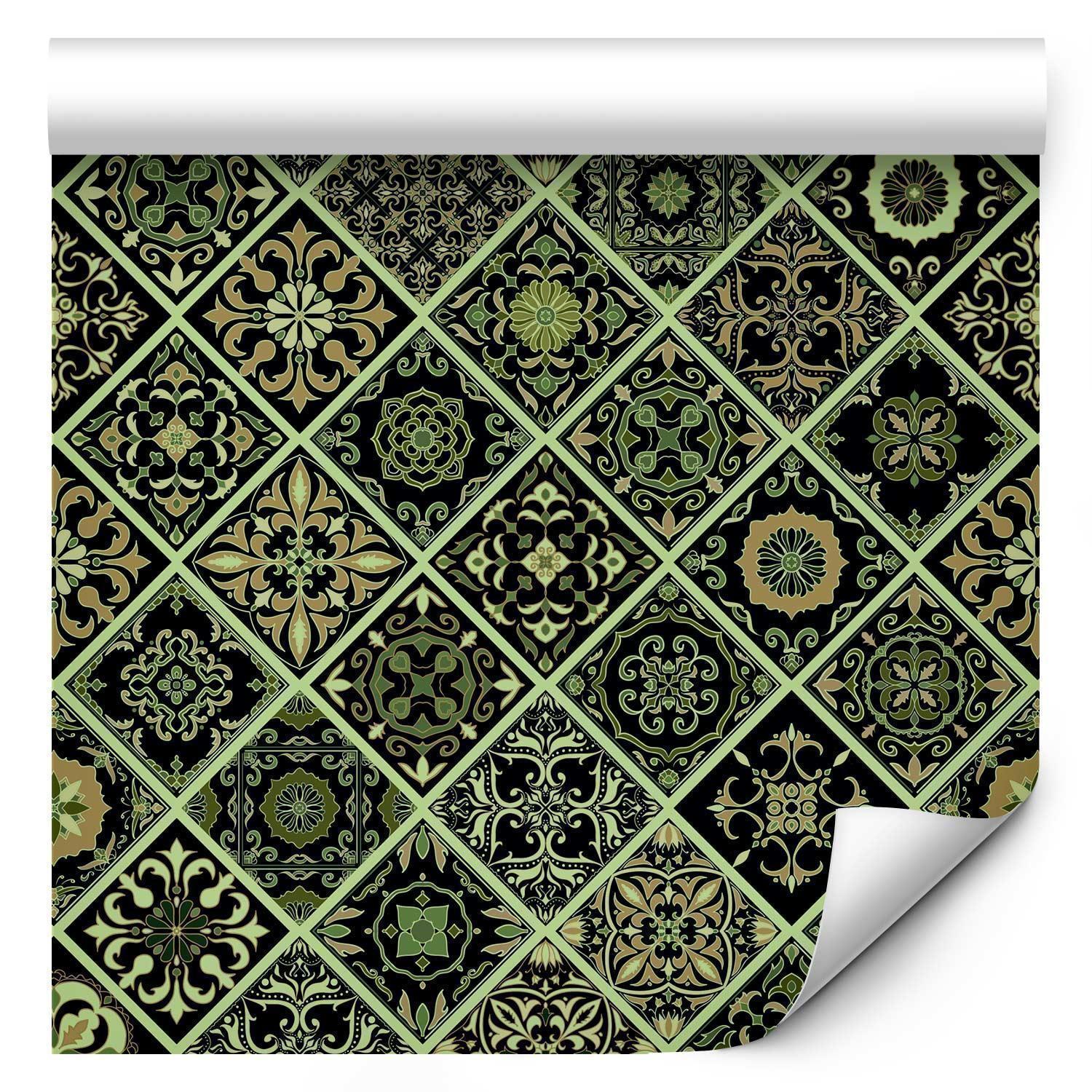 Tapete - Olive Mosaic Artgeist
