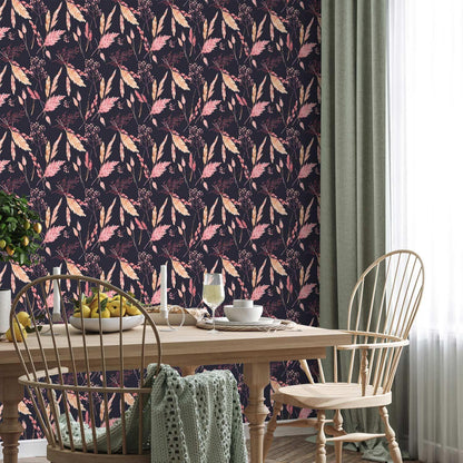 Tapete Rosa Gräser - Zarte Grashalme in sanften Rosétönen