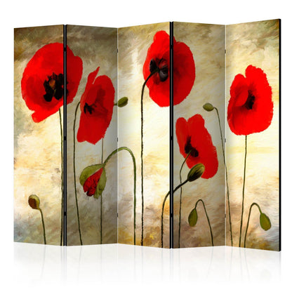 Paravent - Golden Field of Poppies II Artgeist