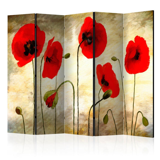 Paravent - Golden Field of Poppies II Artgeist