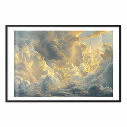 Poster - Last Breath of the Day: Clouds Illuminated by Evening Glow