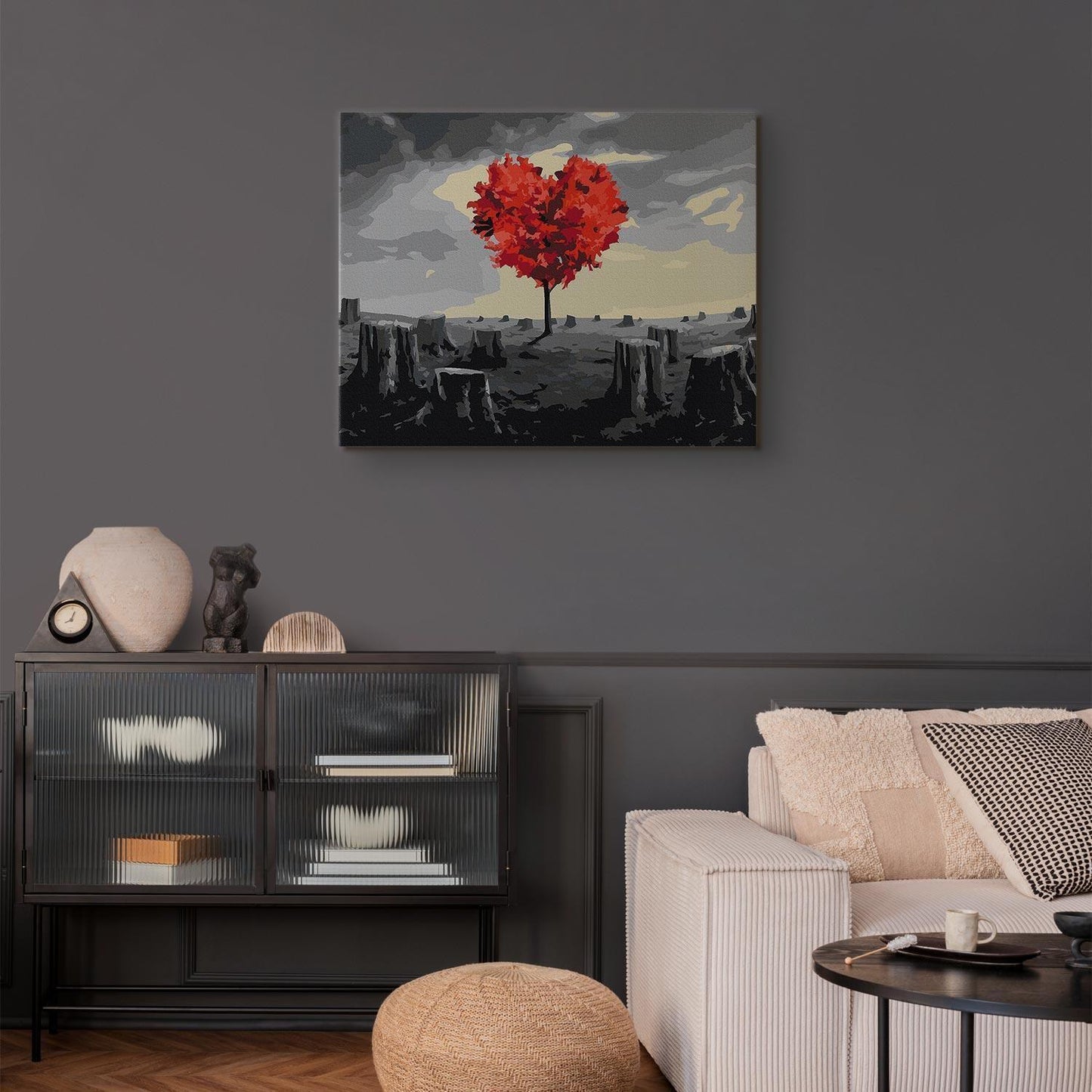 Malen nach Zahlen - Heart-Shaped Tree