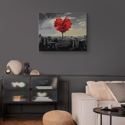 Malen nach Zahlen - Heart-Shaped Tree