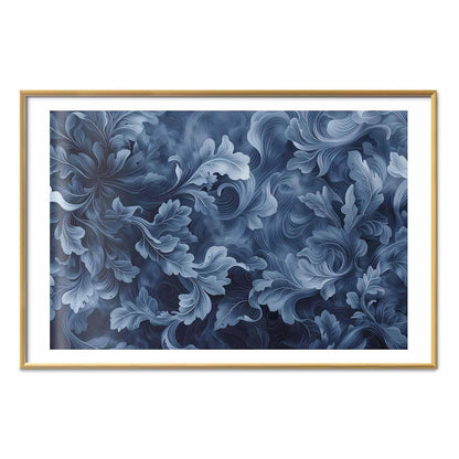 Poster - Dense, Dark Blue Abstract Ornaments