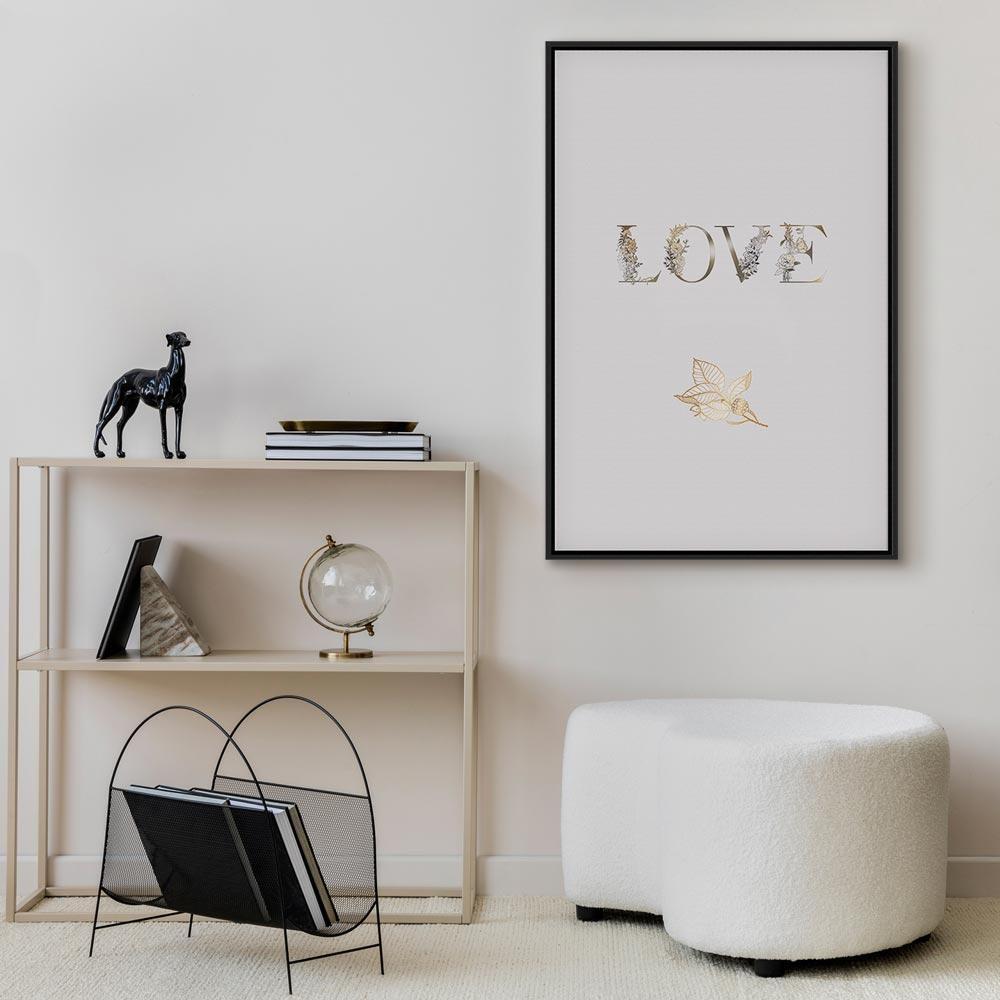 Leinwandbild - Love Is Strength (1 Part) Vertical