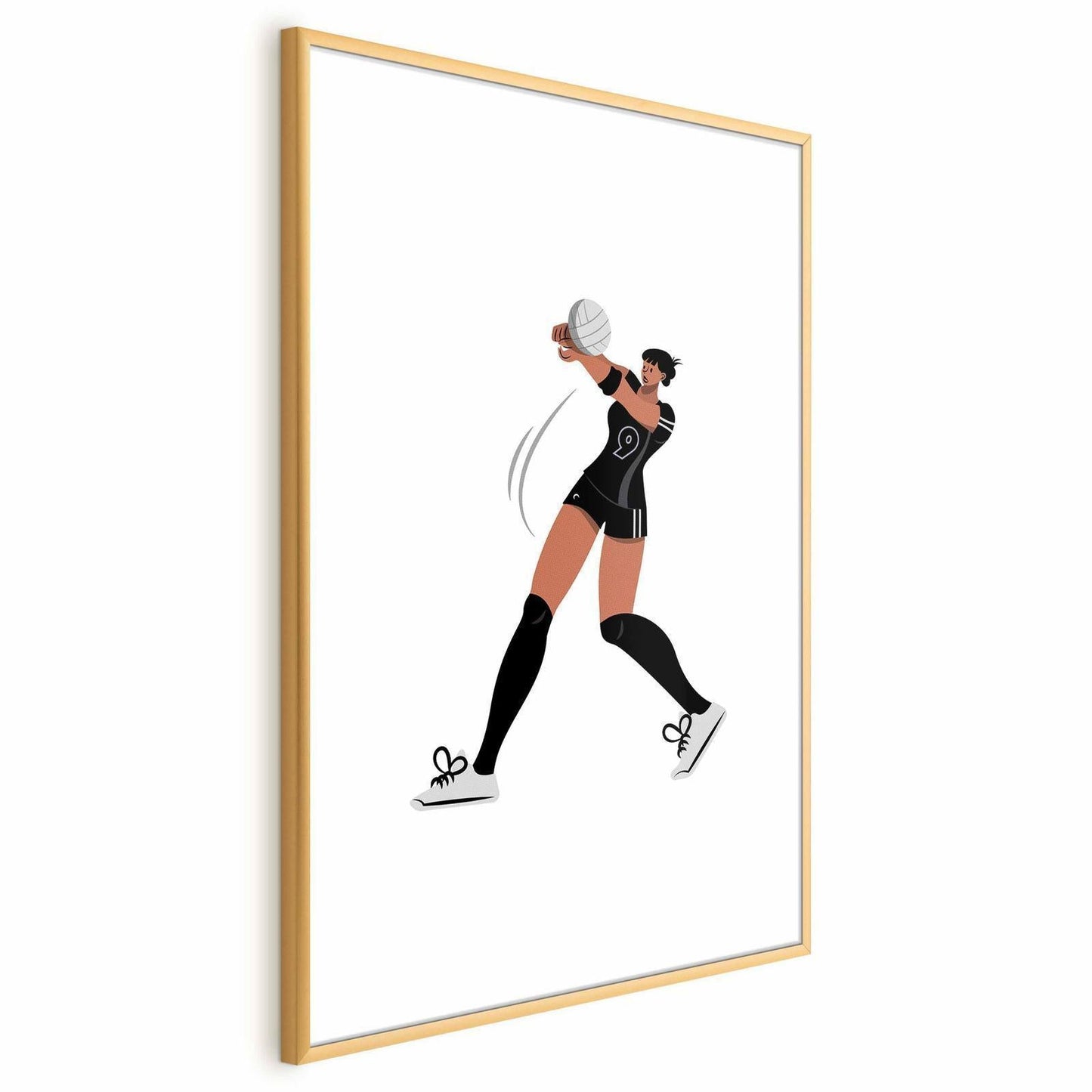 Poster - Illustration - Female Volleyball Team Player Artgeist