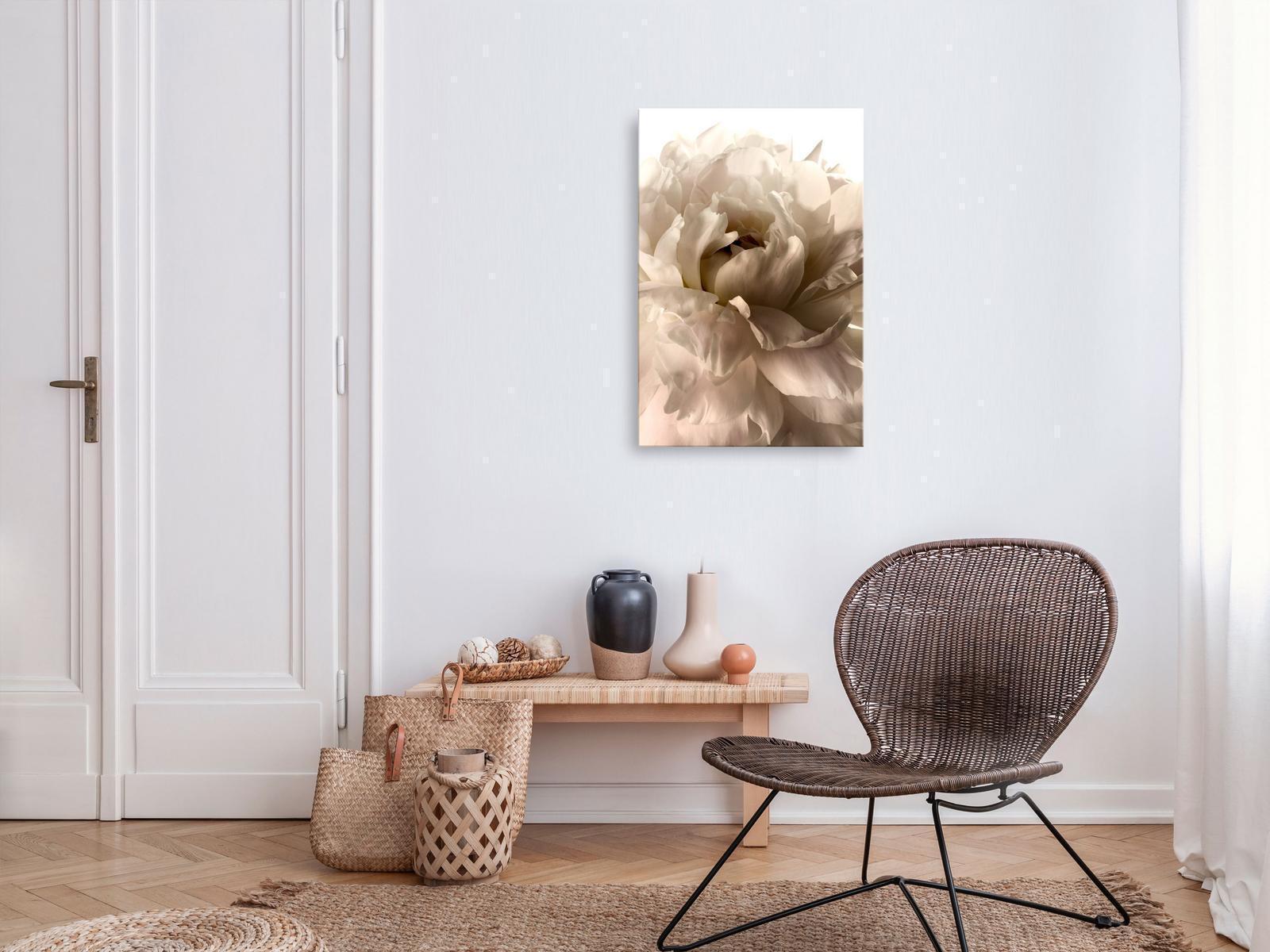 Stilvolles Leinwandbild mit Blütenillustration


