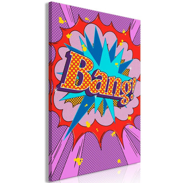 Leinwandbild - Comic Street Art (1-part) - Colorful Text on Vibrant Background Artgeist