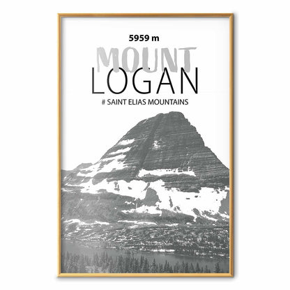 Poster - The majestic Mount Logan mountain peak, crown of mountains, mountain landscape