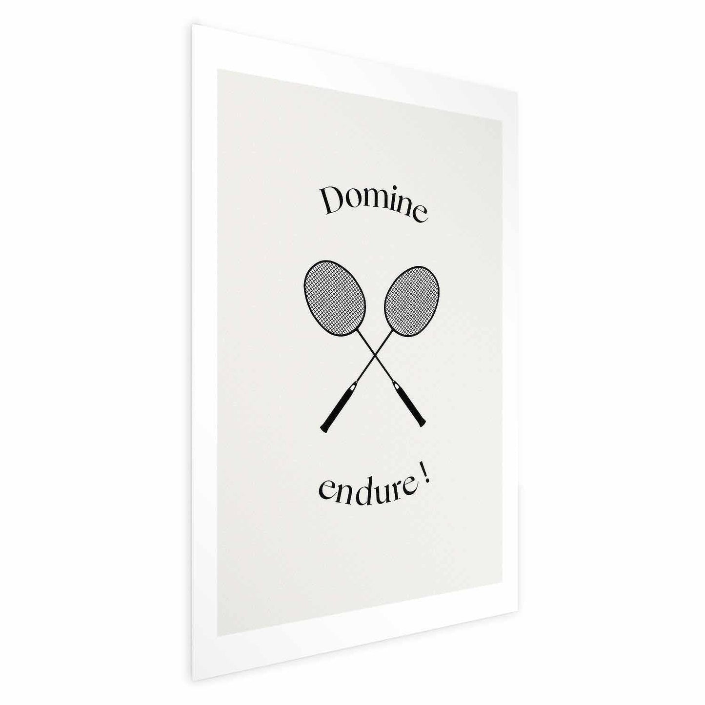 Poster - Summer Games - Badminton Rackets on a White Background Artgeist