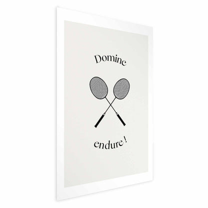 Poster - Summer Games - Badminton Rackets on a White Background Artgeist
