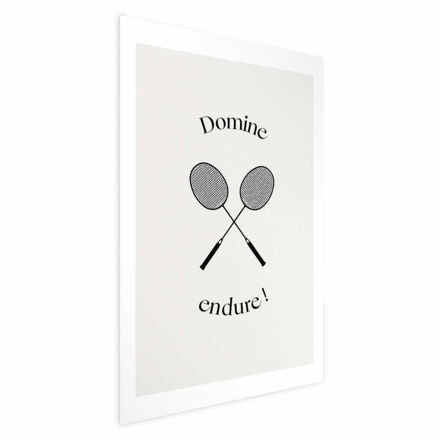 Poster - Summer Games - Badminton Rackets on a White Background Artgeist