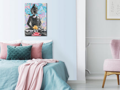 Malen nach Zahlen - Rainbow Buddha