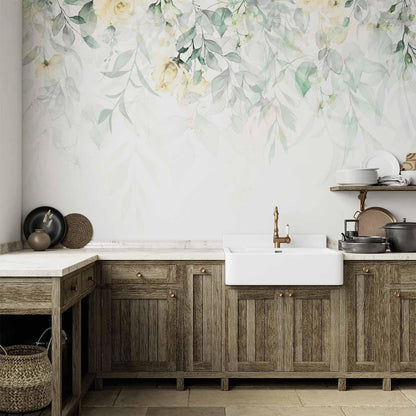 Fototapete - Waterfall of Roses - Second Variant