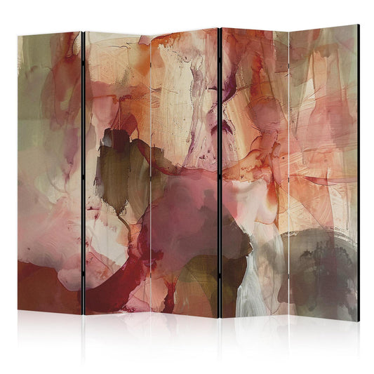 Paravent - Rose Abstraction - Spilled Watercolor Paint in Spring Colors Artgeist