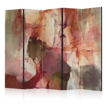 Paravent - Rose Abstraction - Spilled Watercolor Paint in Spring Colors Artgeist