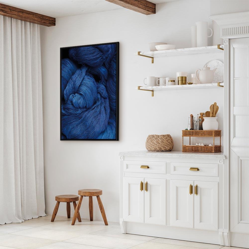 Leinwandbild - Blue Worsted (1 Part) Vertical