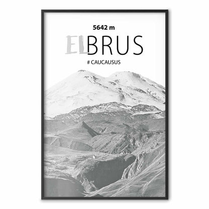 Poster - Majestic mountain peak Elbrus mountain crown mountain landscape