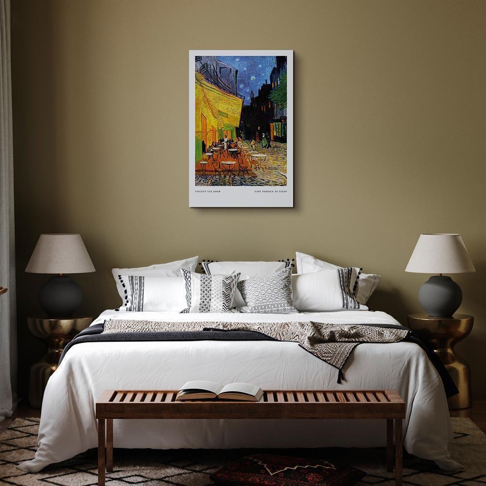 Leinwandbild - Cafe at Night (1 Part) Vertical