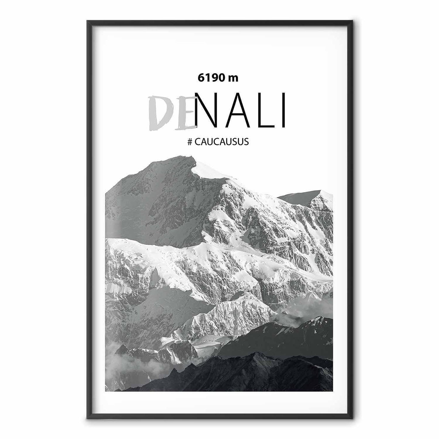 Poster - Majestic mountain peak Denali mountain crown mountain landscape
