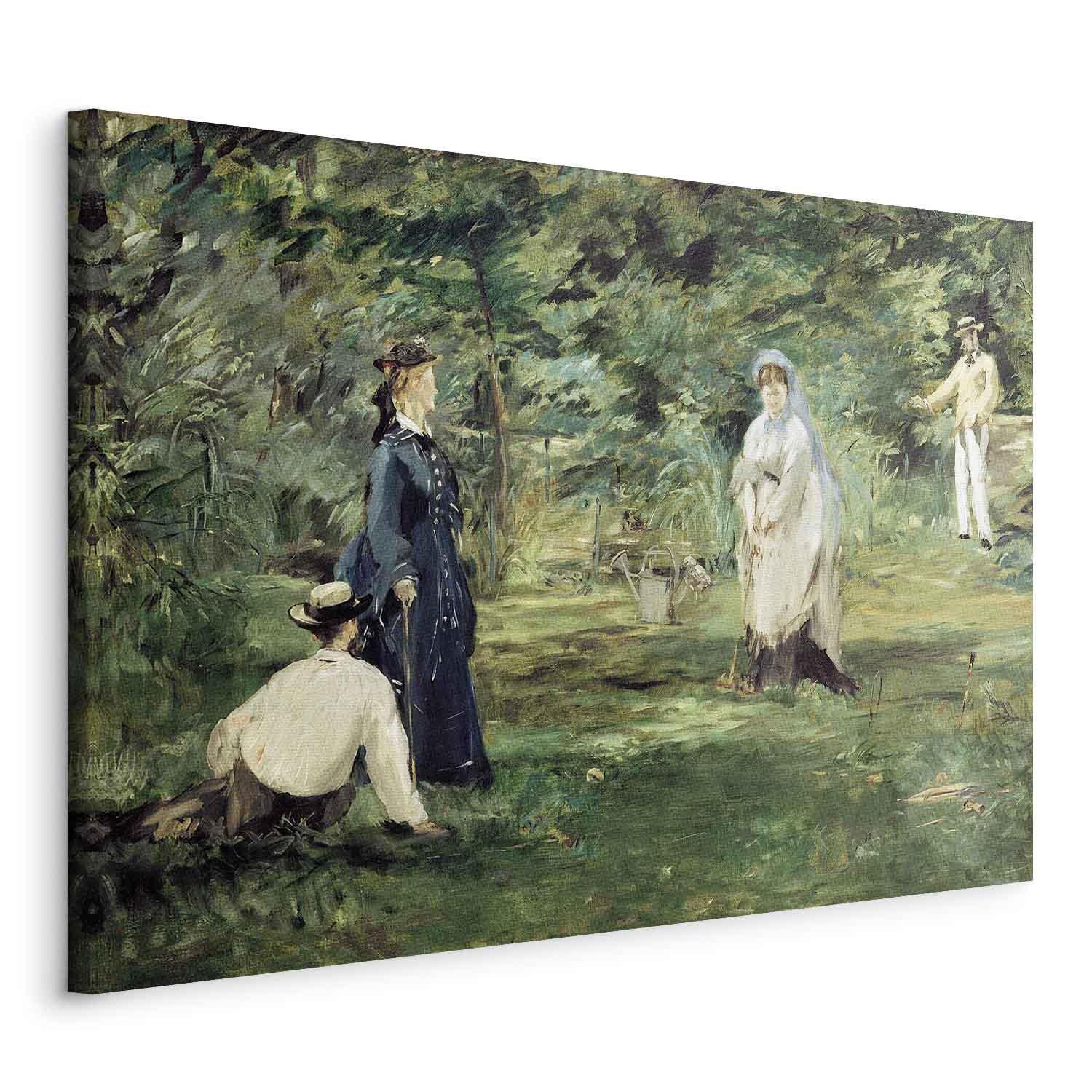 Leinwandbild - La Partie de croquet à Paris (Edouard Manet) Artgeist