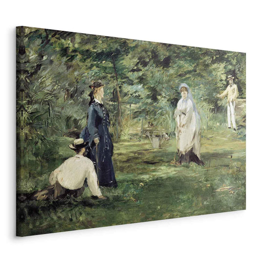 Leinwandbild - La Partie de croquet à Paris (Edouard Manet) Artgeist