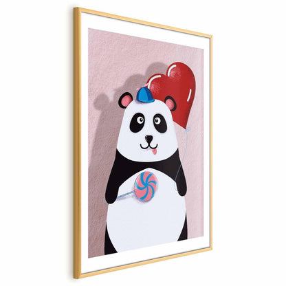Poster - Panda with a Balloon Artgeist