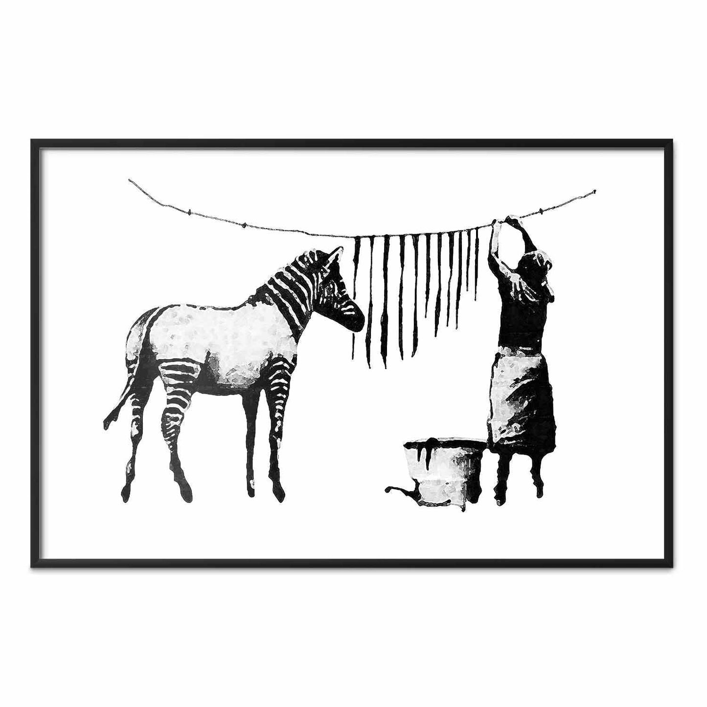 Poster - Banksy: Zebra Washing