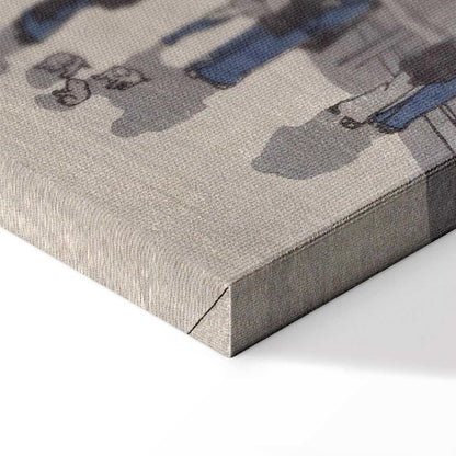 Leinwandbild - Utagawa Hiroshige – Night time view of Saruwaka Street