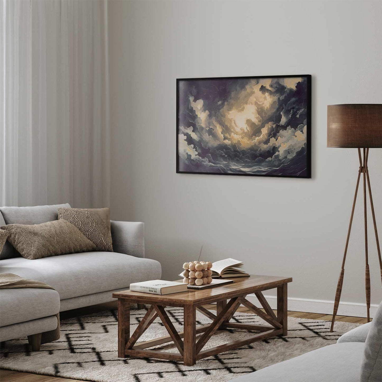 Poster - Epic Play of Light: The Sun Battling for Dominance Over the Clouds