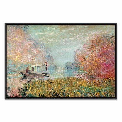Leinwandbild - Claude Monet – Boat on the Seine